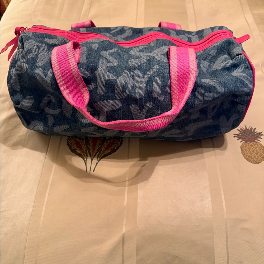 Y2k Victoria Secret tote Denim spell out Bag